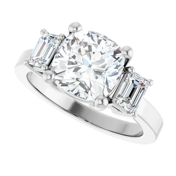 Three-Stone Engagement Ring Image 5 Berilian Jewelers Folsom, CA