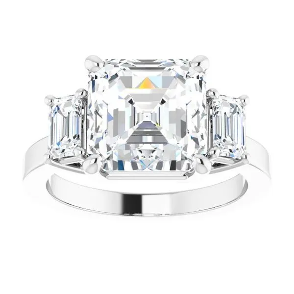 Three-Stone Engagement Ring Image 3 Berilian Jewelers Folsom, CA