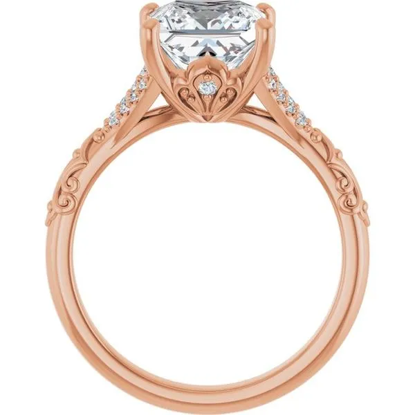 Solitaire Sculptural Engagement Ring Image 2 Berilian Jewelers Folsom, CA