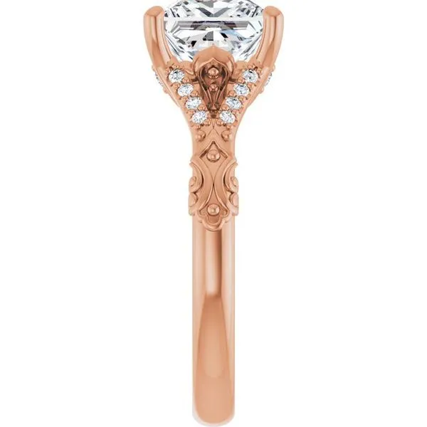 Solitaire Sculptural Engagement Ring Image 4 Natale Jewelers Sewell, NJ