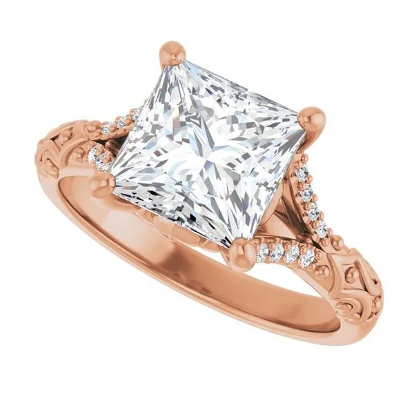 Solitaire Sculptural Engagement Ring Image 5 Natale Jewelers Sewell, NJ