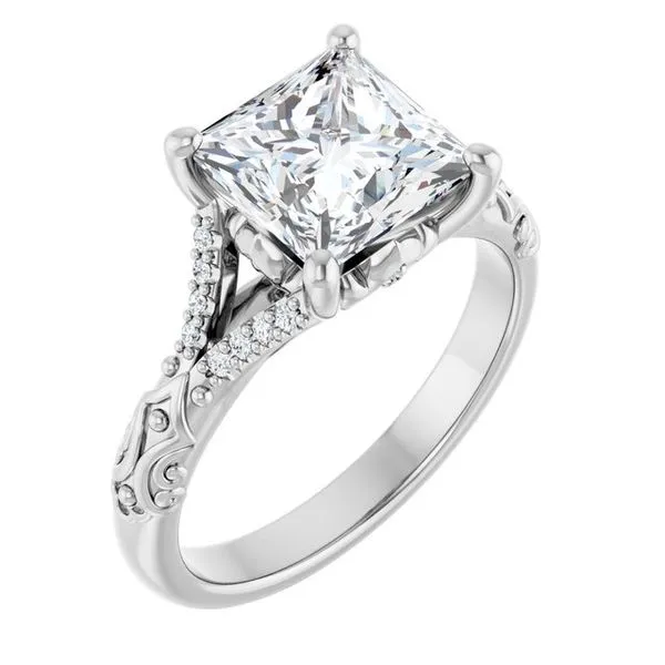 Solitaire Sculptural Engagement Ring Natale Jewelers Sewell, NJ
