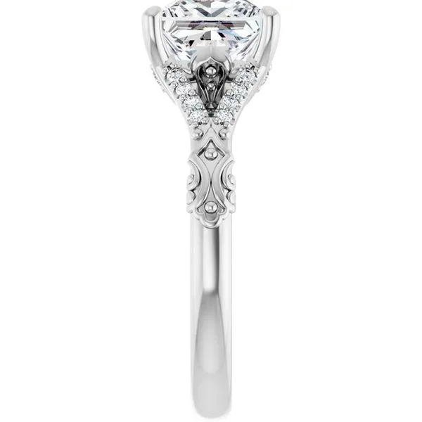 Solitaire Sculptural Engagement Ring Image 4 Natale Jewelers Sewell, NJ
