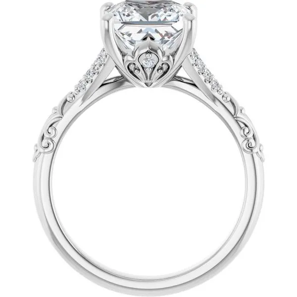 Solitaire Sculptural Engagement Ring Image 2 Berilian Jewelers Folsom, CA