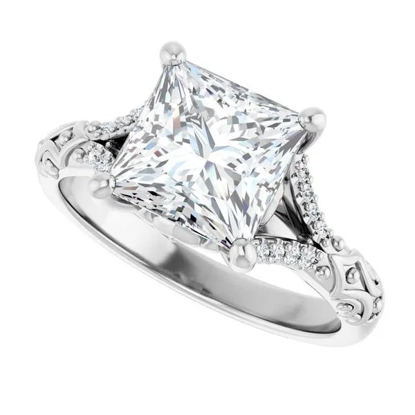 Solitaire Sculptural Engagement Ring Image 5 Berilian Jewelers Folsom, CA