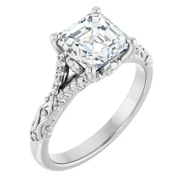 Solitaire Sculptural Engagement Ring Natale Jewelers Sewell, NJ