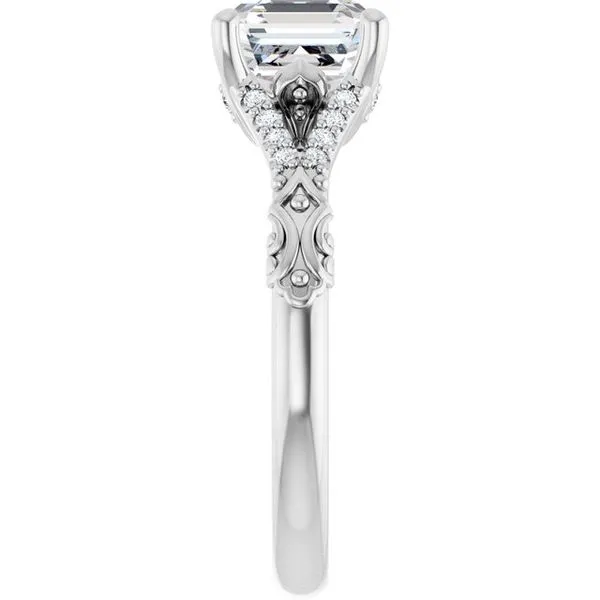 Solitaire Sculptural Engagement Ring Image 4 Natale Jewelers Sewell, NJ