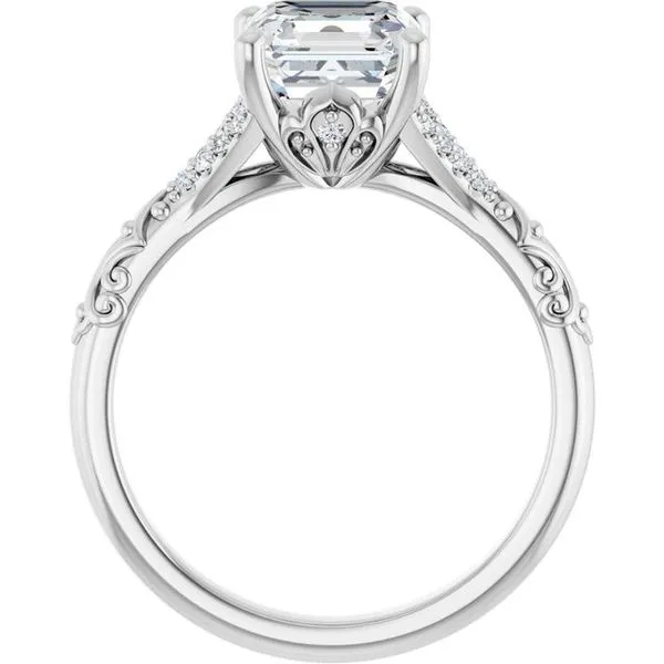 Solitaire Sculptural Engagement Ring Image 2 Berilian Jewelers Folsom, CA