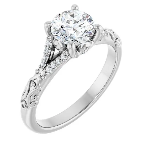 Solitaire Sculptural Engagement Ring Natale Jewelers Sewell, NJ