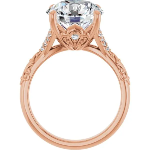 Solitaire Sculptural Engagement Ring Image 2 Natale Jewelers Sewell, NJ