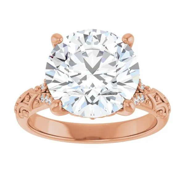 Solitaire Sculptural Engagement Ring Image 3 Natale Jewelers Sewell, NJ