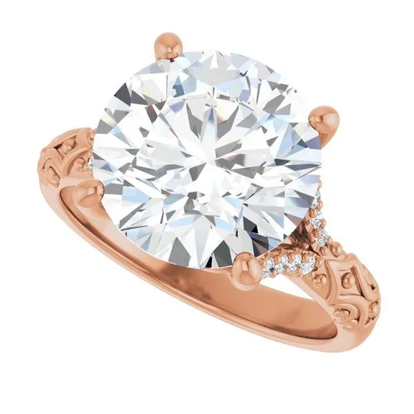 Solitaire Sculptural Engagement Ring Image 5 Natale Jewelers Sewell, NJ