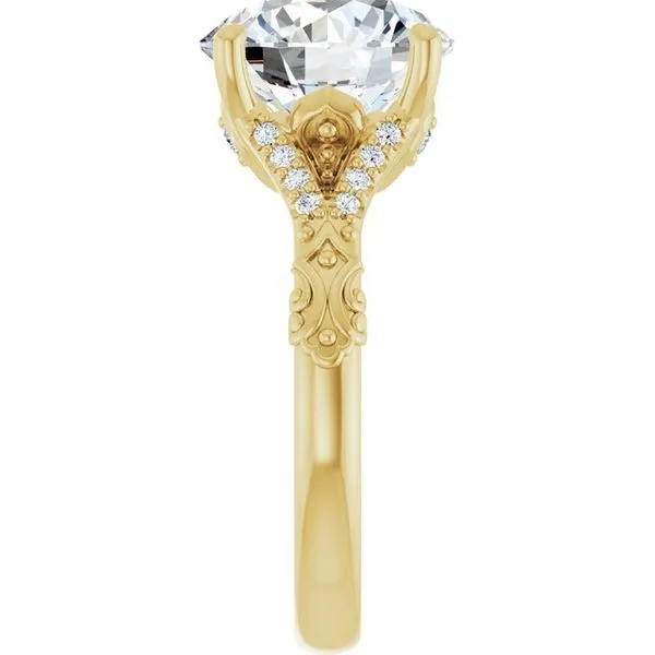 Solitaire Sculptural Engagement Ring Image 4 Berilian Jewelers Folsom, CA