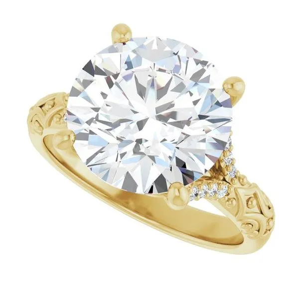 Solitaire Sculptural Engagement Ring Image 5 Berilian Jewelers Folsom, CA