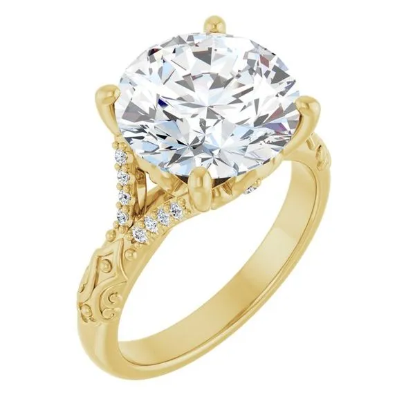 Solitaire Sculptural Engagement Ring Shipley's Fine Jewelry Hampstead, MD