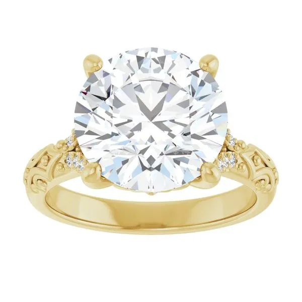 Solitaire Sculptural Engagement Ring Image 3 Shipley's Fine Jewelry Hampstead, MD