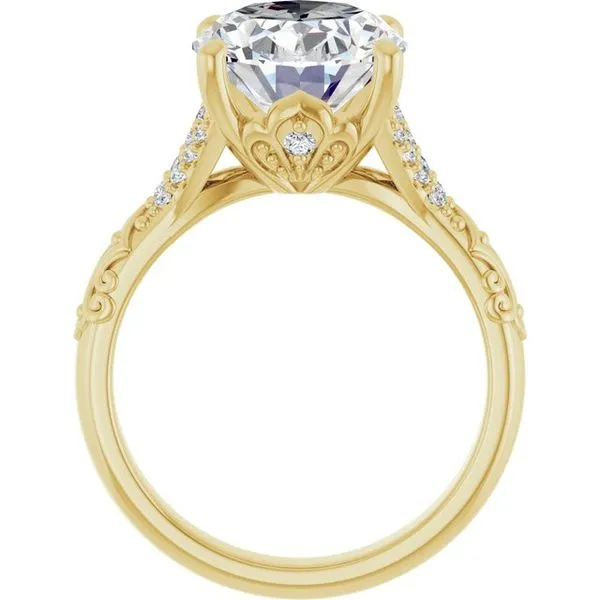 Solitaire Sculptural Engagement Ring Image 2 Berilian Jewelers Folsom, CA