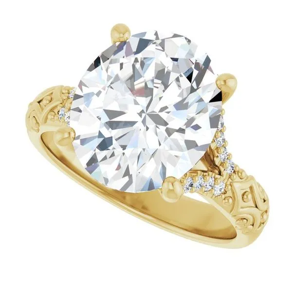 Solitaire Sculptural Engagement Ring Image 5 Natale Jewelers Sewell, NJ