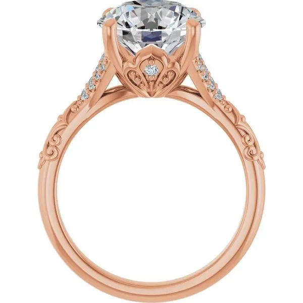 Solitaire Sculptural Engagement Ring Image 2 Natale Jewelers Sewell, NJ