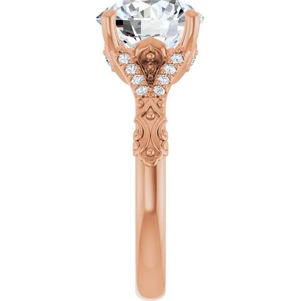 Solitaire Sculptural Engagement Ring Image 4 Natale Jewelers Sewell, NJ