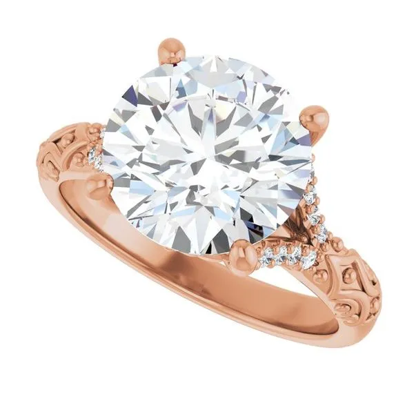 Solitaire Sculptural Engagement Ring Image 5 Natale Jewelers Sewell, NJ