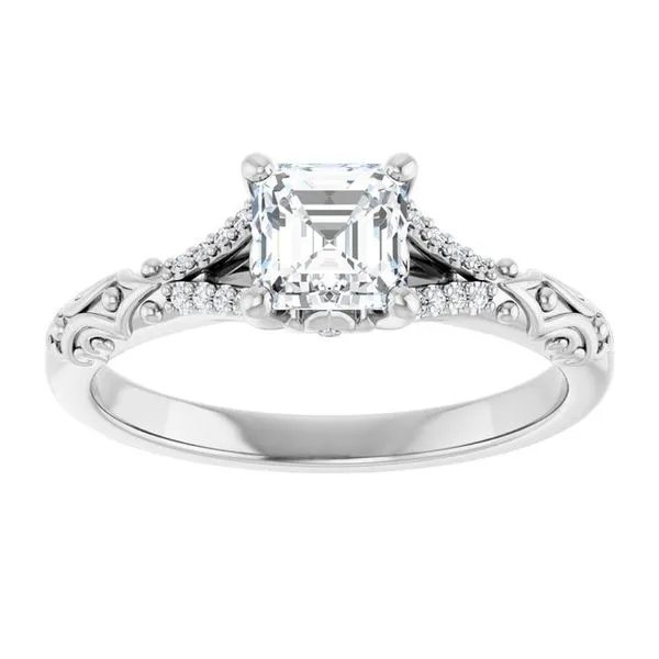 Solitaire Sculptural Engagement Ring Image 3 The Ring Austin Round Rock, TX
