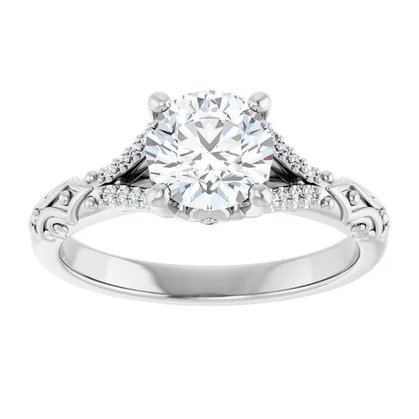 Solitaire Sculptural Engagement Ring Image 3 Shipley's Fine Jewelry Hampstead, MD