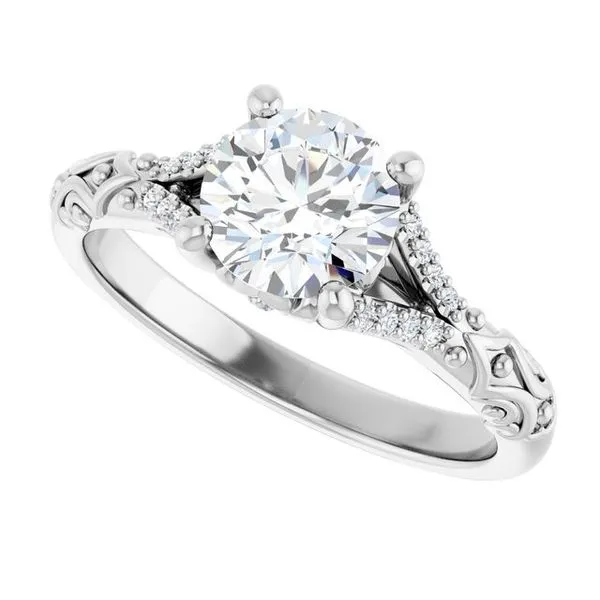 Solitaire Sculptural Engagement Ring Image 5 Shipley's Fine Jewelry Hampstead, MD