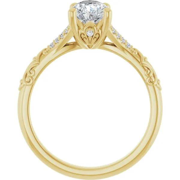 Solitaire Sculptural Engagement Ring Image 2 Shipley's Fine Jewelry Hampstead, MD