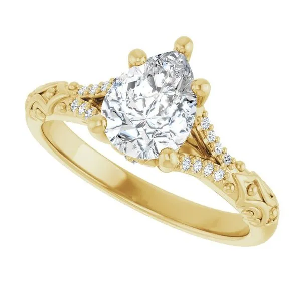 Solitaire Sculptural Engagement Ring Image 5 Shipley's Fine Jewelry Hampstead, MD