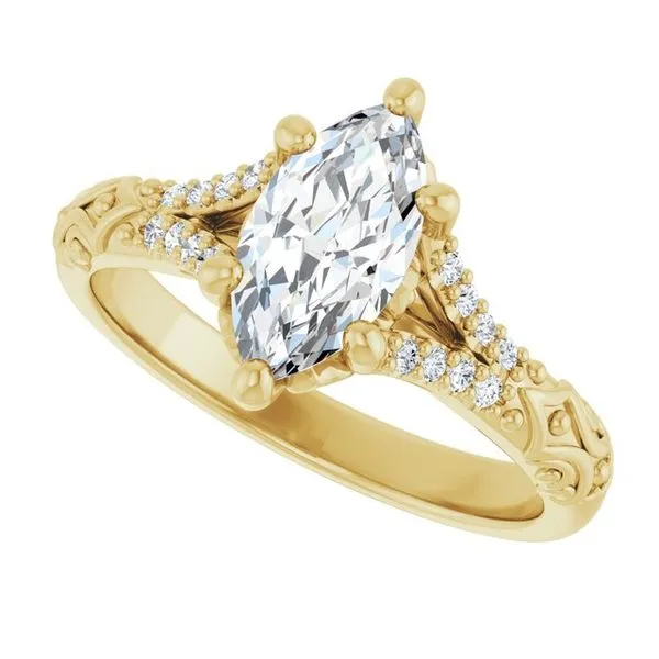 Solitaire Sculptural Engagement Ring Image 5 Berilian Jewelers Folsom, CA