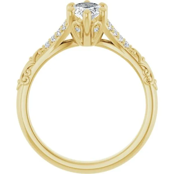 Solitaire Sculptural Engagement Ring Image 2 Shipley's Fine Jewelry Hampstead, MD