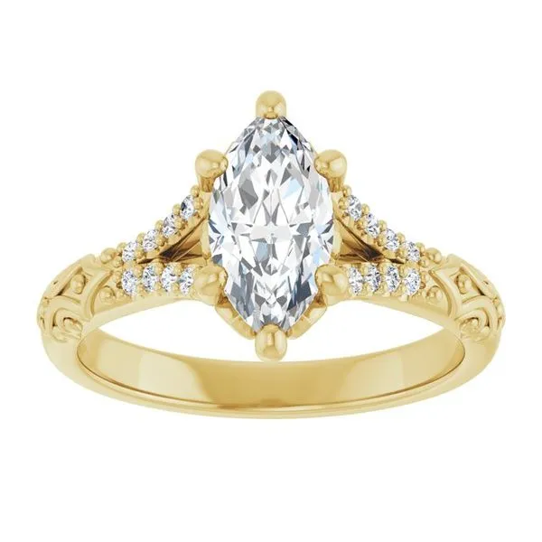 Solitaire Sculptural Engagement Ring Image 3 Shipley's Fine Jewelry Hampstead, MD
