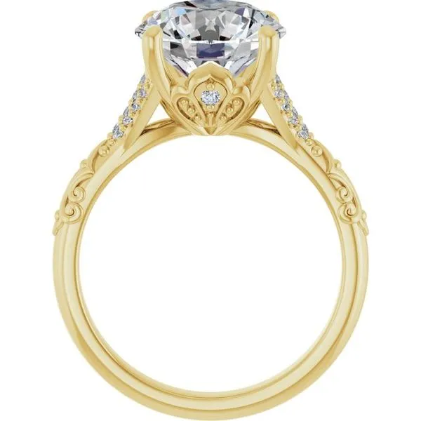 Solitaire Sculptural Engagement Ring Image 2 Shipley's Fine Jewelry Hampstead, MD
