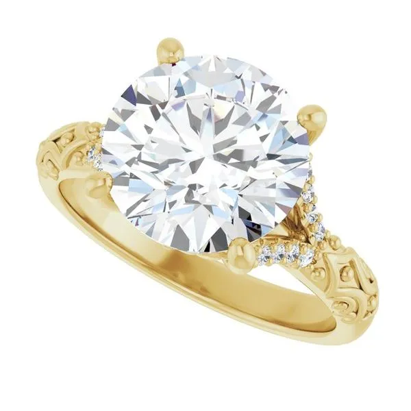 Solitaire Sculptural Engagement Ring Image 5 Shipley's Fine Jewelry Hampstead, MD