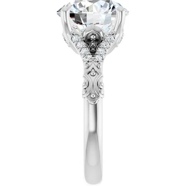 Solitaire Sculptural Engagement Ring Image 4 Shipley's Fine Jewelry Hampstead, MD