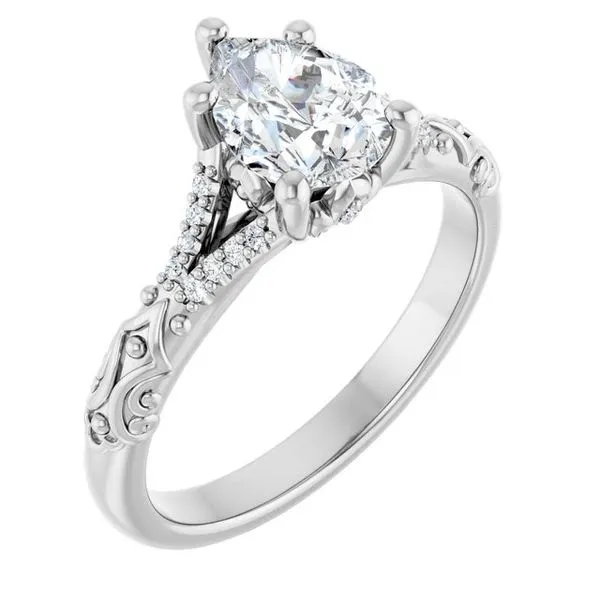 Solitaire Sculptural Engagement Ring Natale Jewelers Sewell, NJ