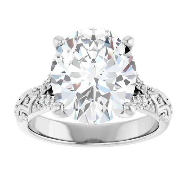 Solitaire Sculptural Engagement Ring Image 3 Natale Jewelers Sewell, NJ