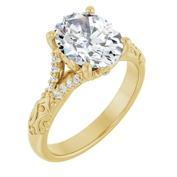 Solitaire Sculptural Engagement Ring Natale Jewelers Sewell, NJ