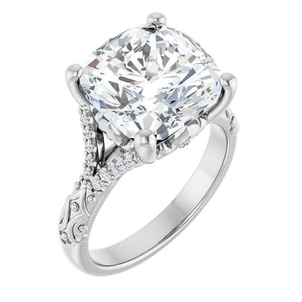 Solitaire Sculptural Engagement Ring Natale Jewelers Sewell, NJ