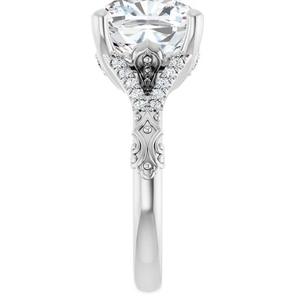 Solitaire Sculptural Engagement Ring Image 4 Natale Jewelers Sewell, NJ