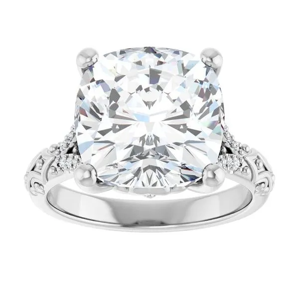 Solitaire Sculptural Engagement Ring Image 3 Natale Jewelers Sewell, NJ