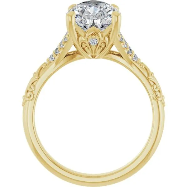 Solitaire Sculptural Engagement Ring Image 2 Berilian Jewelers Folsom, CA
