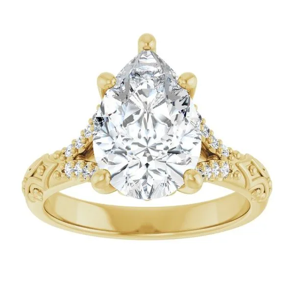 Solitaire Sculptural Engagement Ring Image 3 Berilian Jewelers Folsom, CA