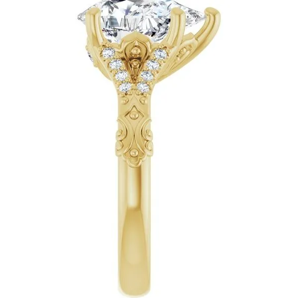 Solitaire Sculptural Engagement Ring Image 4 Berilian Jewelers Folsom, CA