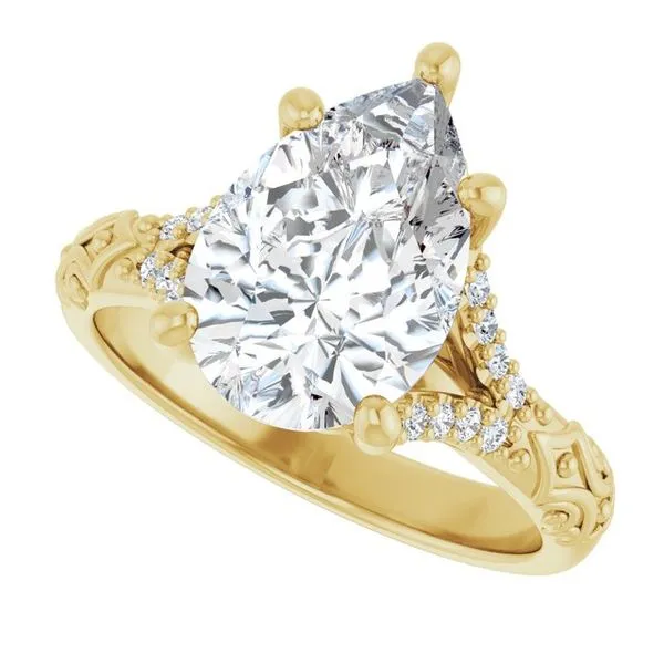 Solitaire Sculptural Engagement Ring Image 5 Berilian Jewelers Folsom, CA