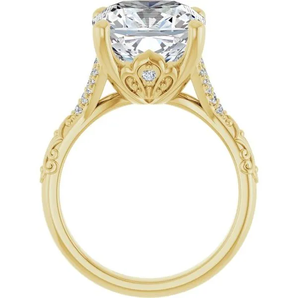 Solitaire Sculptural Engagement Ring Image 2 Berilian Jewelers Folsom, CA
