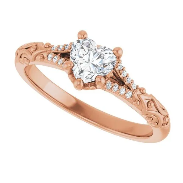 Solitaire Sculptural Engagement Ring Image 5 Natale Jewelers Sewell, NJ