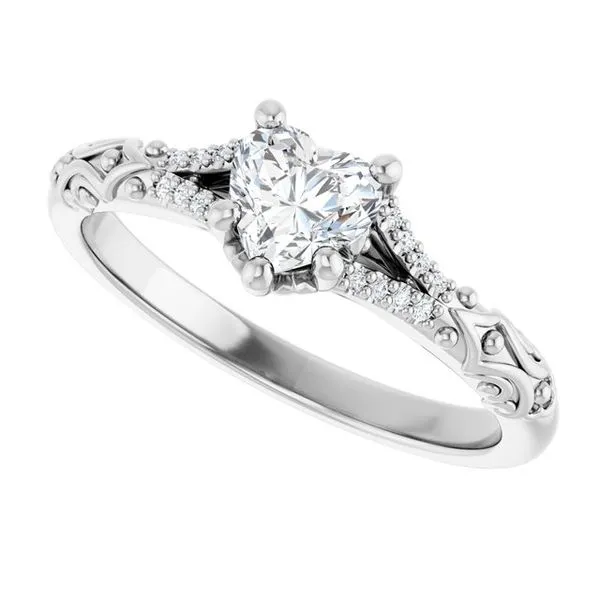 Solitaire Sculptural Engagement Ring Image 5 Natale Jewelers Sewell, NJ