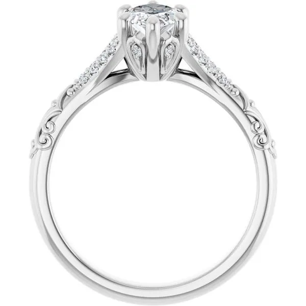 Solitaire Sculptural Engagement Ring Image 2 Shipley's Fine Jewelry Hampstead, MD